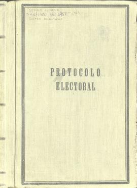 Colegio Escrutador Departamental de Santiago. Protocolo Electoral de la Décima Comuna "Parqu...