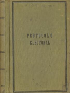 Junta Electoral Departamental de Petorca. Protocolo Electoral.
