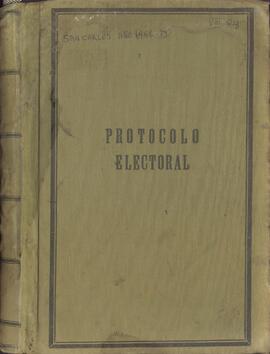 Junta Electoral Departamental de San Carlos. Protocolo Electoral.