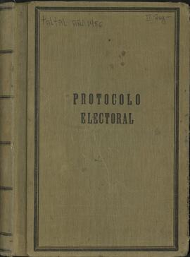 Junta Electoral Departamental de Taltal. Protocolo Electoral.