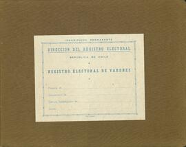 Inscripción Permanente. Registro Electoral de Varones.