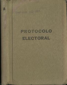 Colegio Escrutador Departamental de Santiago. Protocolo Electoral de la Cuarta Comuna "Estac...