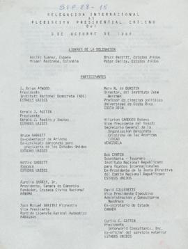 Delegación Internacional al Plebiscito Presidencial Chileno del 5 de octubre de 1988