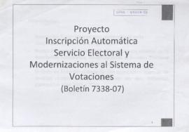 Boletín 7338-07 Proyecto de Inscripción Automática