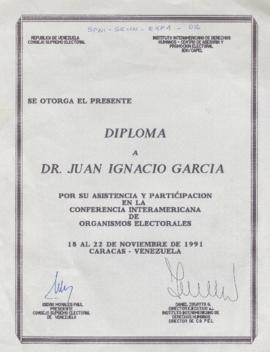 Diploma de Asistencia a Conferencia