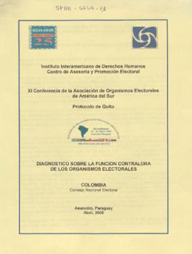 Consejo Electoral Colombiano. Algunos aspectos de la función contralora del Consejo Electoral Col...